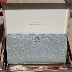 Kate Spade Silver Glitter Wallet